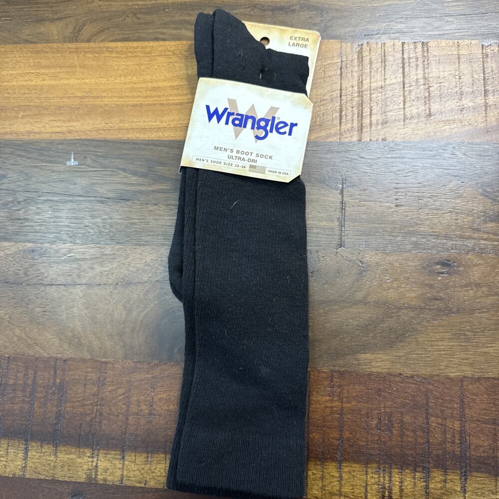 Wrangler Ultra-Dri Men’s Socks 1 Pair Pack Large 12-16 Charcoal NWT